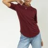 WELLMADE INC Avalon Top In Burgundy - FINAL SALE