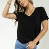LIME N CHILI Essentials V Neck Tee In Black - FINAL SALE