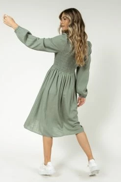 Best Sale π― AARON & AMBER Ainsley Midi π Dress In Sage - FINAL SALE π 11 AARON & AMBER Ainsley Midi Dress In Sage - FINAL SALE