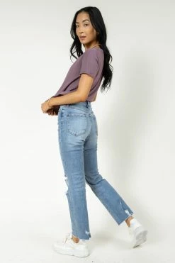 Buy ⭐ LIME N CHILI Essentials V Neck Tee In Mauve - FINAL SALE ❤️ 7 LIME N CHILI Essentials V Neck Tee In Mauve - FINAL SALE