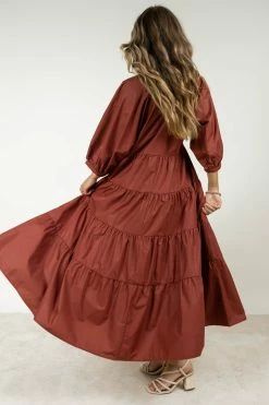 AARON & AMBER Carmel Maxi Dress In Brick - FINAL SALE