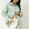 CALISTA Florence Shirt Jacket In Sage - FINAL SALE