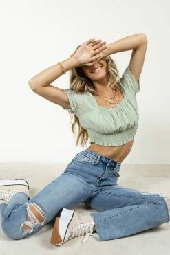 PAPER CRANE Viola Cropped Top - FINAL SALE