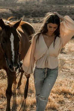 SINA Zafrina Pleated Blouse In Lavender - FINAL SALE