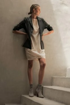 Discount ๐ฅ LE LIS Alonso Vegan Leather Blazer In Cream - FINAL SALE ๐ 14 LE LIS Alonso Vegan Leather Blazer In Cream - FINAL SALE