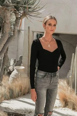 Buy 🤩 LE LIS Stalina Ribbed Bodysuit In Nude - FINAL SALE 🤩 15 LE LIS Stalina Ribbed Bodysuit In Nude - FINAL SALE