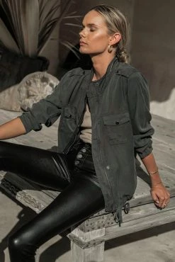 STACCATO Rory Utility Jacket In Charcoal - FINAL SALE