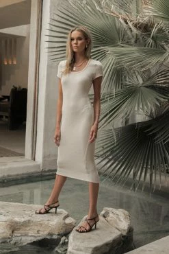 SAGE CLOTHING Saya Knit Dress In Nude - FINAL SALE