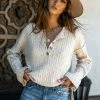 HEM&THREAD Justine Top In Oatmeal - FINAL SALE