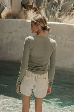 WORUI Ivanna Henley Top In Lavender - FINAL SALE