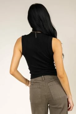 DYNAMIC FASHION Bella Ribbed Tank In Black - FINAL SALE