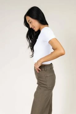 DYNAMIC FASHION Jovie Ribbed Top In White - FINAL SALE Tops