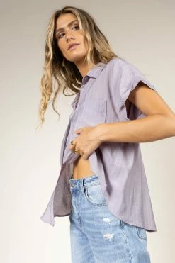 FUN 2 FUN Ruby Button Down Top - FINAL SALE Tops