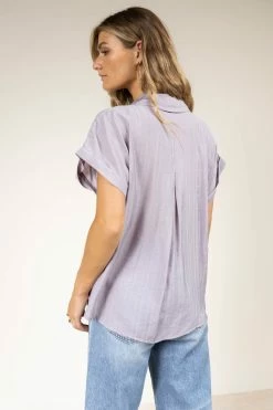 FUN 2 FUN Ruby Button Down Top - FINAL SALE Tops