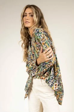 LIME N CHILI Kayte Button Down Top - FINAL SALE