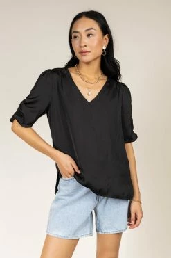 FUN 2 FUN Tops Belinda Blouse In Black