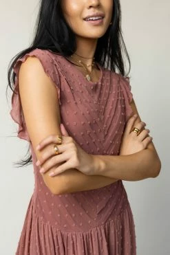 SINA Ulysses Maxi Dress In Mauve - FINAL SALE