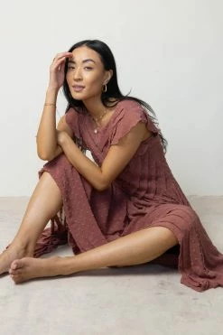 SINA Ulysses Maxi Dress In Mauve - FINAL SALE