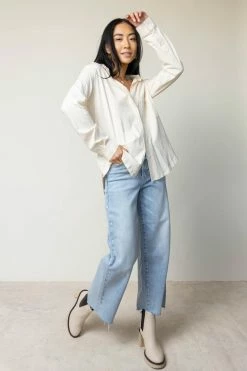 WORUI Mason Button Up In Cream - FINAL SALE