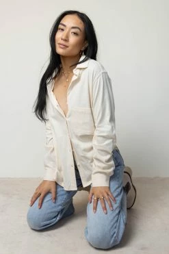 WORUI Mason Button Up In Cream - FINAL SALE