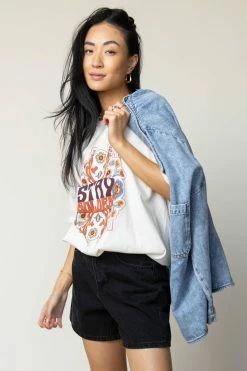 SWEET CLAIRE Tops Stay Golden Graphic Tee