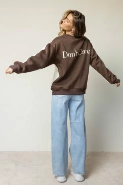 BAILEY ROSE Don't Know Don't Care Pullover In Brown Tops