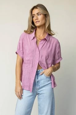 SINA Hartley Button Down In Pink - FINAL SALE