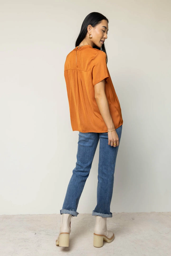 New π FUN 2 FUN Anne Blouse In Rust - FINAL SALE 𧨠3 FUN 2 FUN Anne Blouse In Rust - FINAL SALE