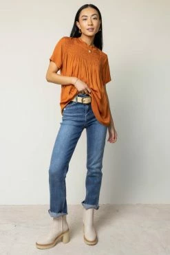 New π FUN 2 FUN Anne Blouse In Rust - FINAL SALE 𧨠8 FUN 2 FUN Anne Blouse In Rust - FINAL SALE