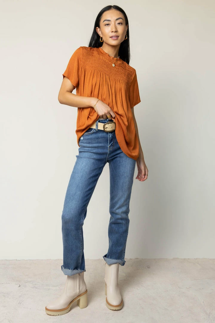 New π FUN 2 FUN Anne Blouse In Rust - FINAL SALE 𧨠4 FUN 2 FUN Anne Blouse In Rust - FINAL SALE