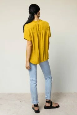 FUN 2 FUN Anne Blouse In Mustard - FINAL SALE Tops