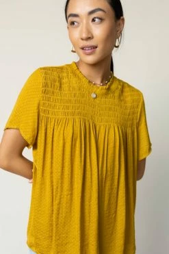 FUN 2 FUN Anne Blouse In Mustard - FINAL SALE Tops