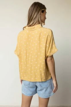 Cheap π FUN 2 FUN Melanie Button Down Top In Mustard - FINAL SALE β 9 FUN 2 FUN Melanie Button Down Top In Mustard - FINAL SALE