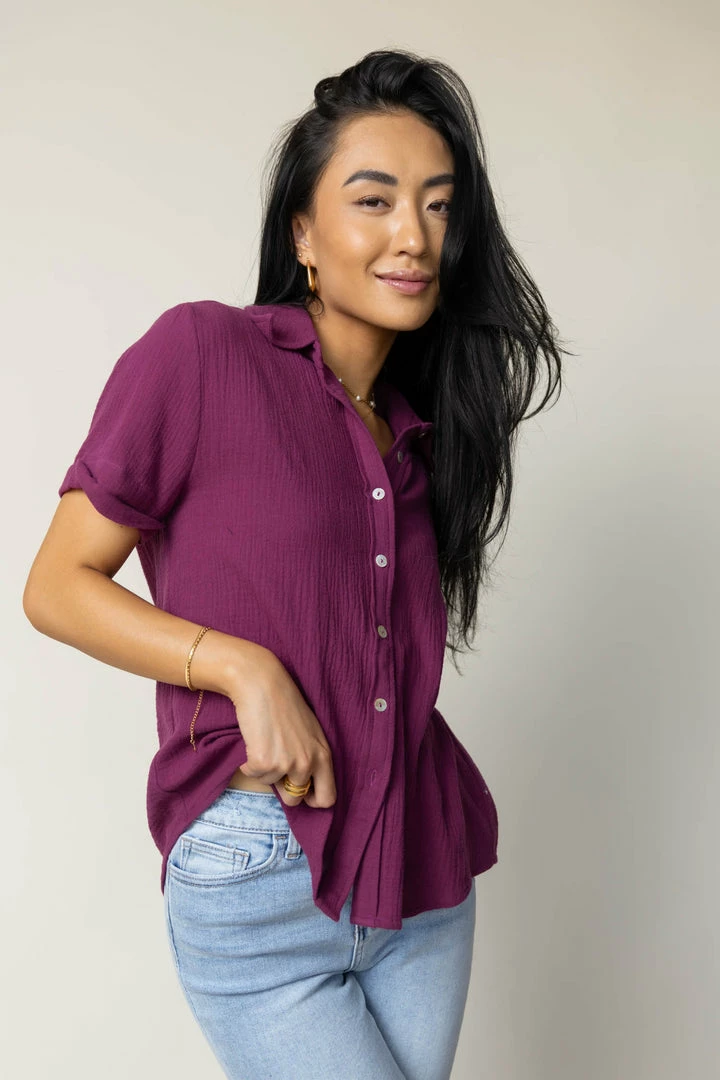 Flash Sale π₯° FUN 2 FUN Tops Piper Button Down Top In Purple - FINAL SALE π₯ 2 FUN 2 FUN Tops Piper Button Down Top In Purple - FINAL SALE