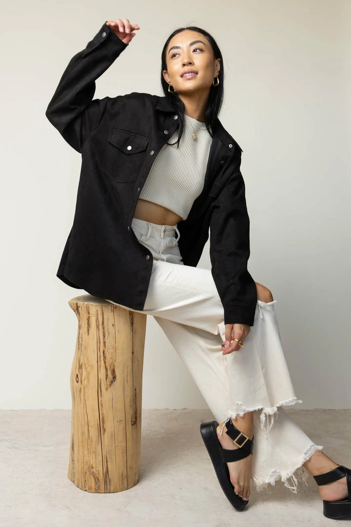 Hot Sale ๐ HYFVE Lake Faux Suede Shacket - FINAL SALE ๐ฅฐ 1 HYFVE Lake Faux Suede Shacket - FINAL SALE