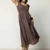 WORUI Dorian Midi Dress In Brown - FINAL SALE