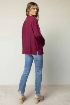 Best reviews of ๐งจ FUN 2 FUN Larissa Button Down Blouse In Burgundy - FINAL SALE ๐ 7 FUN 2 FUN Larissa Button Down Blouse In Burgundy - FINAL SALE