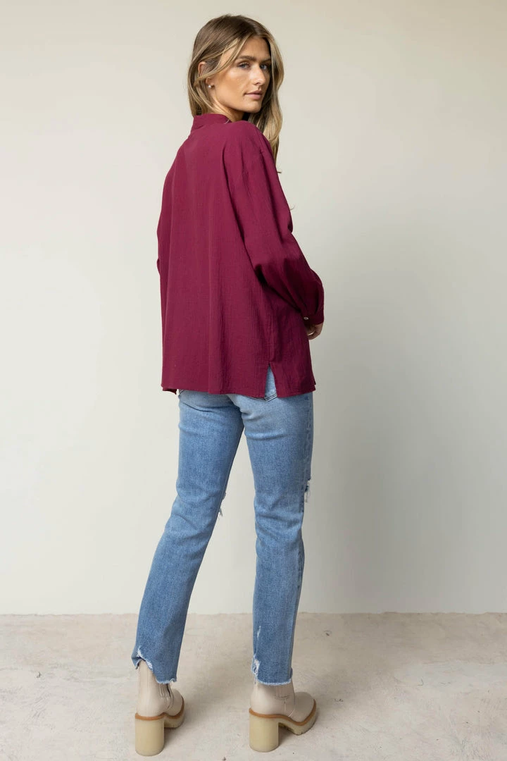 Best reviews of ๐งจ FUN 2 FUN Larissa Button Down Blouse In Burgundy - FINAL SALE ๐ 4 FUN 2 FUN Larissa Button Down Blouse In Burgundy - FINAL SALE