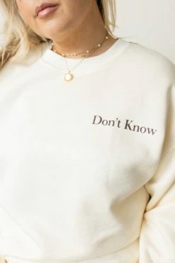 BAILEY ROSE Don't Know Don't Care Pullover In Brown Tops