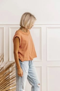 FINAL TOUCH COLLECTION Walker Tee In Coral - FINAL SALE