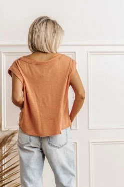 FINAL TOUCH COLLECTION Walker Tee In Coral - FINAL SALE