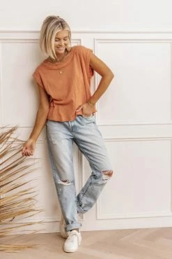 FINAL TOUCH COLLECTION Walker Tee In Coral - FINAL SALE