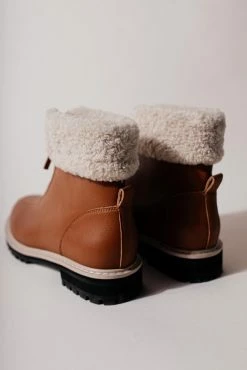 FREE SOUL/MIRACLE MILE Evangeline Zip Boots In Cognac - FINAL SALE