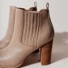 FREE SOUL/MIRACLE MILE Shoes Finley Heeled Boots In Taupe - FINAL SALE
