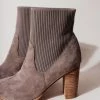 FREE SOUL/MIRACLE MILE Saylor Heeled Boots In Grey - FINAL SALE Shoes