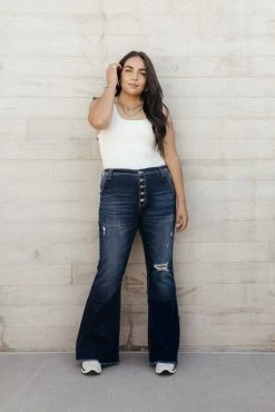 KANCAN Bailey Buttonfly Flared Jeans - FINAL SALE