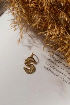 LA RADIANT VAL JEAN GLOBAL Jewelry Gold Alphabet Charm - FINAL SALE
