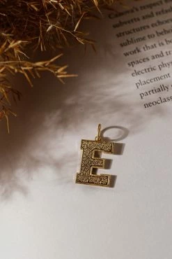 LA RADIANT VAL JEAN GLOBAL Jewelry Gold Alphabet Charm - FINAL SALE