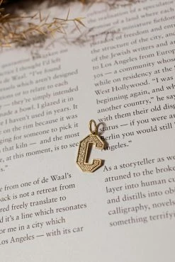 LA RADIANT VAL JEAN GLOBAL Jewelry Gold Alphabet Charm - FINAL SALE