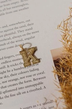 LA RADIANT VAL JEAN GLOBAL Jewelry Gold Alphabet Charm - FINAL SALE